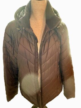 Tek Gear Navy Blue Quilted Puffer Jacket with Hood